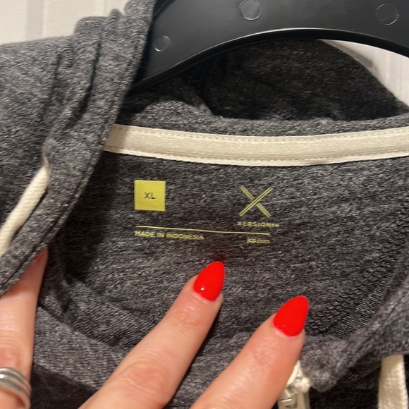 NWT Hoodie Jacket Full Zip heather Charcoal Gray Women’s Size XL unisex - Picture 5 of 6